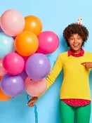 12 Latex Helium Balloons - Pick your Colors
