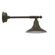 12" Calla LED Barn Light with Victorian Arm - Mahogany Bronze