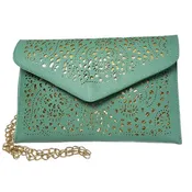 Green Envelope Clutch Bag