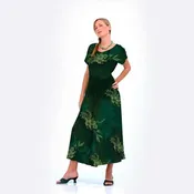 A-Line Scoop Neck Hawaiian Dress – Hand-Painted Batik