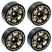 1.0" Black Brass Beadlock Crawler Wheels 1/18 Traxxas TRX4M PHBTRX610