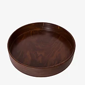 Hand carved corteza lingnum vitae cylindrical bowl