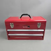 Popular Mechanics Red Metal Toolbox (10.5x18x9)