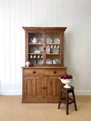 A 19th Century English Pine Bookcase Cabinet or Hutch