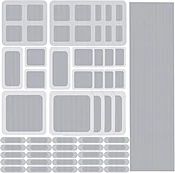 6.56ft + 20 pcs Windows Screen Repair Tape Patches, VEINARDYL Self-Adhesive Screen Door Stickers Replacement Repair Kit Mesh Repair for Repairing Holes Tears
