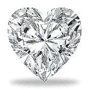 0.25 carat Heart Royal Premium Heirloom Moissanite D-E color