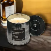 Butterscotch Whisky Candle | Rustic Tin | Wood Wick