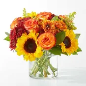 Flannel Scarf Bouquet- Autumn Harvest Floral Arrangement