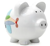 Airplane Large Piggy Bank