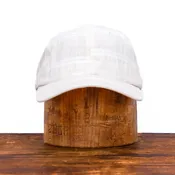 Ballpark Linen Stripe Cap in White