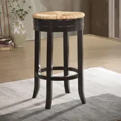 30" Round Rush Seat Swivel Bar Stool