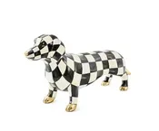 MacKenzie-Childs Courtly Check Dachshund Figurine