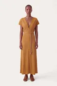 Braided-Waist Linen Dress