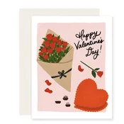 “Happy Valentine’s” Bouquet and Chocolate card