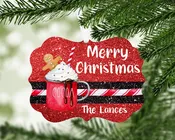 Personalized Christmas Ornament | Personalized Ornament | Hot Cocoa Ornament | Custom Ornament | Christmas Ornament | Candy Cane Ornament