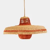 Hand Woven Basket Pendant in Ginger