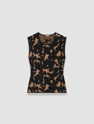 Acis Tortoiseshell Knit Tank Top
