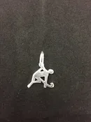 Sterling Silver Field Hockey Player Charm