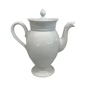 Antique French Porcelain Coffee Pot or Tea Pot with Swan Neck