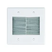 Monster Just Hook It Up White 2 gang Plastic Home Theater Brush Wall Plate 1 pk