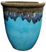 16" Aquapot Volcanic Milky Blue