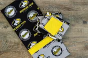 Michigan Tech Cotton Pillowcase Kit: Black with Grey and Gold