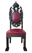 Antique Carved Heraldic Throne, Highback Chair, 52"H, PA6990TF