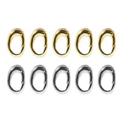 10pc Gold And Silver Spring Bail Clasp