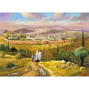 1000 Piece Puzzle Road to Yerushalayim 20" x 28" By Artist Alex Levin