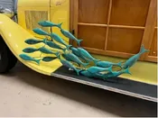 Aqua — Handcrafted Coastal Fish Wall Art, 40″ x 16″