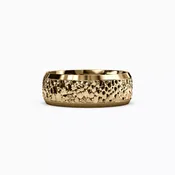 Hammered Finish Wedding Band in 18K Gold | Bixlers®