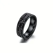 BLACK DOUBLE ROW ETERNITY RING