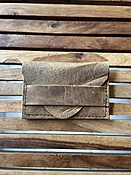Mixed Leather Minimal Wallet - American Artisanal Leather Purses and Bags. Woman Owned Small Biz from Mchenry | Chicago IL.