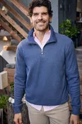 Bobby Cashmist 1/4 Zip Sweater - Navy Heather