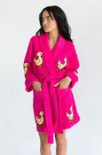 Lucky Duck Applique Short Terry Loop Robe