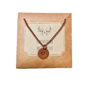 Copper Stamped Heart Necklace