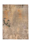 Oriental Rug Indian Handmade Area Modern 10'0"x13'10" (10x14) Whites/Beige Whites/Beige Abstract Design #A36478