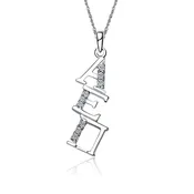 Alpha Epsilon Pi Lavalier for Sweetheart - Sterling Silver; with 18" Silver Chain (AEPi-P002)