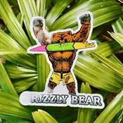 Grizzly Bear Sticker — Salty Dog Surf Shop