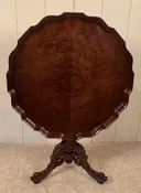 Rare Mahogany Tilt-top table with dolphin feet