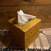 1776 Stenciled Tissue Box Cover