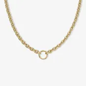 Airy Oval Chain Necklace with Clasp