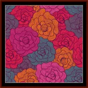 Abstract Floral pdf counted cross stitch pattern