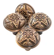 1880s original nicely aged ornamental cast bronze interior residential victorian-era salvaged chicago doorknobs