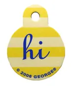 awning stripe "hi" i.d. tag