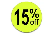 15% Off Sticker - 1.5" Circle