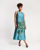 Alice Midi Dress - Fringed Tulip Teal