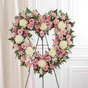 ALWAYS REMEMBER™ FLORAL HEART TRIBUTE- PINK