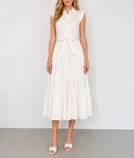 Anastasia Dress in Milk White