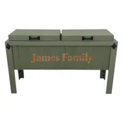 Double Cooler with 1 Engraved Line - Sagebrush